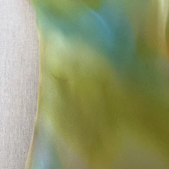 Sleeveless sexy Green Tie-Dye Slip Dress fairy festival - Picture 8 of 11